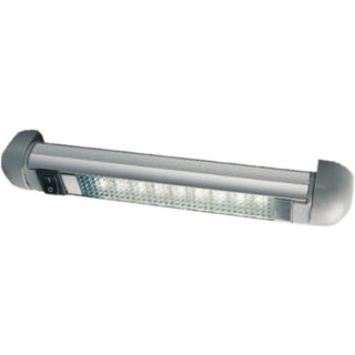 LED interior light, swiveling, w. switch, gray