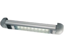 LED interior light, swiveling, w. switch, gray