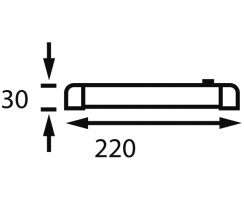 LED Innenleuchte, schwenkbar, m. Schalter, grau