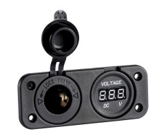 Voltmeter (8-32V) and Power Outlet w/ Lid and Frame...