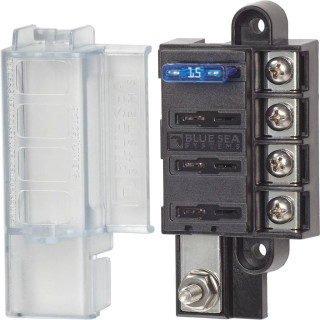 ST Blade Compact Fuse Block, 4 Circuits - Blue Sea