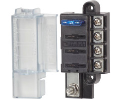 ST Blade Compact Fuse Block, 4 Circuits - Blue Sea