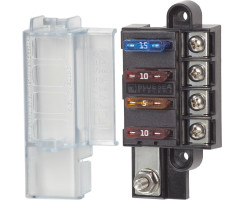 ST Blade Compact Fuse Block, 4 Circuits - Blue Sea