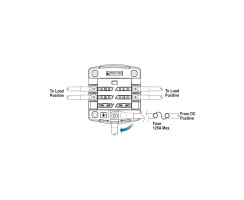 Blue Sea automotive fuse distributor incl. labels, 6 circuits