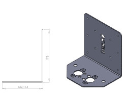 Heater bracket Autoterm Air (formerly Planar) stainless steel 90°