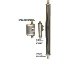 Exhaust silencer for 24 mm exhaust pipe diameter with 50 cm Super Silent Silencer, total length 200 cm (can be shortened)