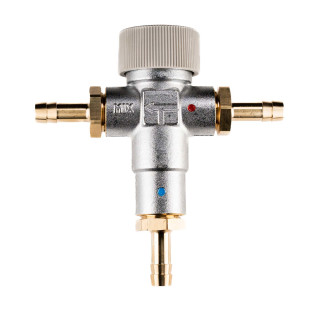 Thermostatic Mixer as Scald Protection, adjustable, with 10mm Hose Nozzles