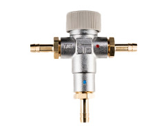 Thermostatic Mixer as Scald Protection, adjustable, with 10mm Hose Nozzles