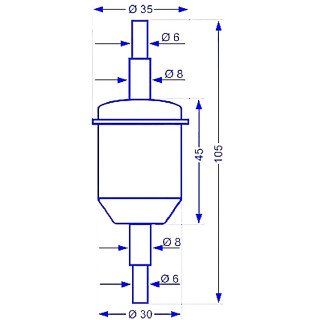 Standheizung Kraftstofffilter Universal W/ Schlauch & Clip 77mm Diesel