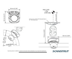 ROKK Mini mount kit for talets with rail mout base