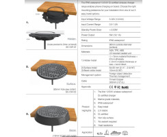 ROKK wireless waterproof charger, surface