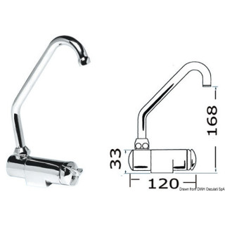 Rotary Tap Osculati Star Series, high, hot/cold water