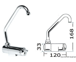 Rotary Tap Osculati Star Series, high, hot/cold water