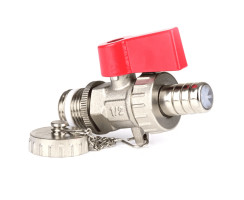 Brass KFE ball valve, self-sealing 1/2" external...