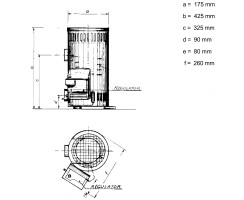 Dieselofen "Sibirien", 1,8 oder 2kW