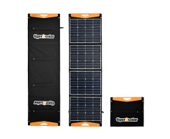 Solar bag 160Wp "big tiger 160/USB" with 2xUSB and cable set (12V/24V suitable, ETFE surface)