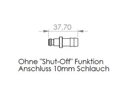 Schnellkupplung "Stecker" passend zu Duschsets von Queensize Camper