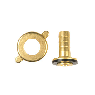 Brass hose nozzle 10 mm x 3/4"