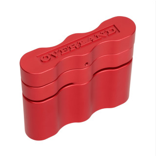 Canister holder with wide handle, red, for Overland Fuel fuel and water canisters