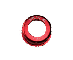 Screw Cap /Screw Ring, Aluminium CNC-milled, Red