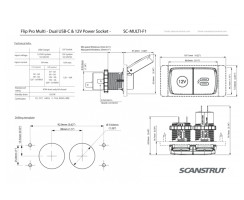 Flip Pro Multi Dual USB-C & 12V power socket from Scanstrut