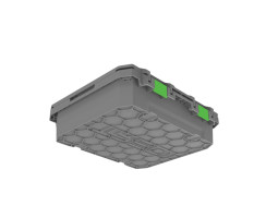 TRED GT Storage Box 25L - Shallow - Grey with Green