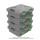 TRED GT Storage Box 25L - Shallow - Grey with Green