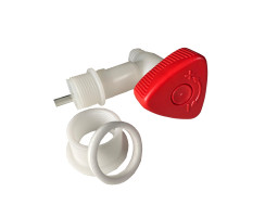 Tap with Ventilation and Adapter for Overland Fuel Water Cans, 3/4’ Thread