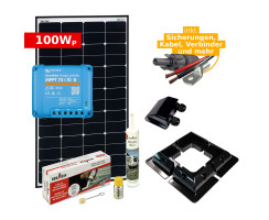 Complete Solar Kit 100Wp for RV, Camper Van, Boat