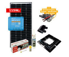 Complete Solar Kit 115Wp for RV, Camper Van, Boat